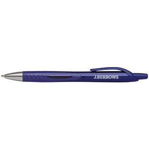 J.Burrows Retractable Ballpoint Pens Blue 12 Pack