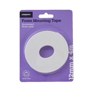 J.Burrows Permanent Foam Mounting Tape 12mm x 4m