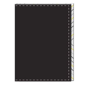 6 x 8" Journal Stitched Polyurethane Cover Black 240 Pages