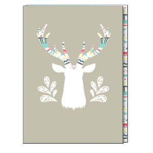 6 x 8" Journal Printed Craft Paper Cover Grey Back 240 Pages