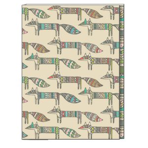 6 x 8" Journal Printed Craft Paper Cover Foxes