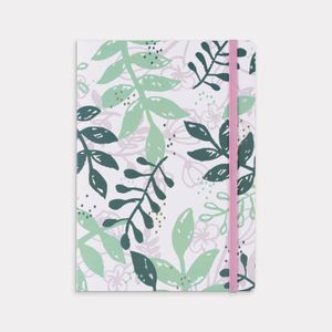 A5 Paper Journal 160 Page Blue Leaves