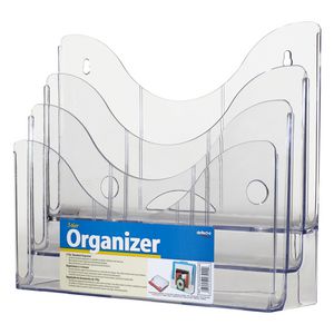 deflect-O 3-Tier Document Organiser Clear