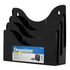 deflect-O 3-tier Document Organiser Black
