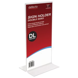 deflect-O Double Sided T-Shape Sign Holder Portrait