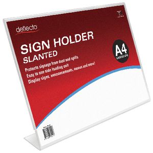deflect-O Slanted A4 Sign Holder Landscape