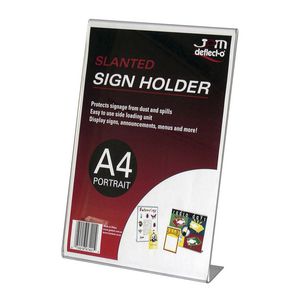 deflect-O Slanted A4 Sign Holder Portrait