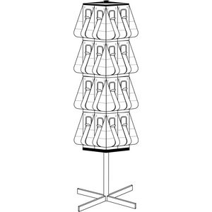 deflect-O Rotating Floor Standing Brochure Holder DL 32