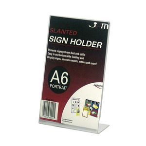 deflect-O Slanted Portrait Sign Holder A6
