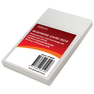 deflect-O Slimline Business Card Storage Box Clear