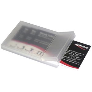 deflect-O Slimline Business Card Storage Box Clear