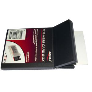 deflect-O Slimline Business Card Storage Box Black
