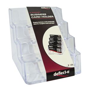 deflect-O 4 Pocket Business Card Holder Landscape