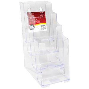deflect-O 4 Tier DL Brochure Holder Portrait