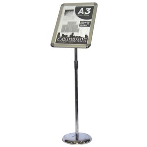 deflect-O A3 Premium Snap Frame Foyer Stand Aluminium