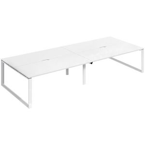 Stilford Professional 4 Person Desk 3600mm White/White
