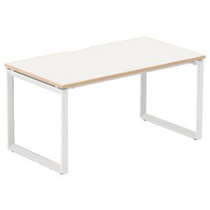 Stilford Professional Desk 1500mm White/White/Oak