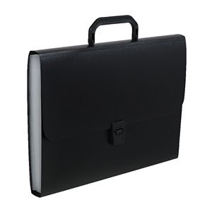 Keji Expanding File 13 Pocket with Handle Black