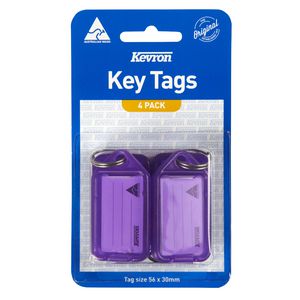 Kevron ID5 Key Tags Purple 4 Pack