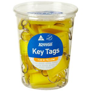 Kevron ID5 Key Tags Yellow 50 Pack