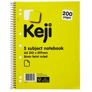 Keji 5 Subject Notebook 200 Page
