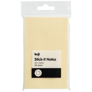 Keji Stick-It Notes 76 x 127 mm Yellow