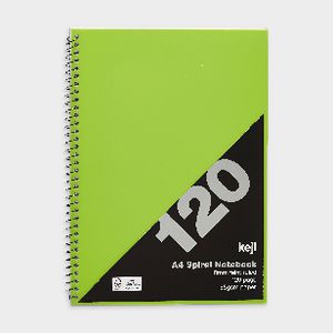 Keji A4 PP Notebook 120 Page Green