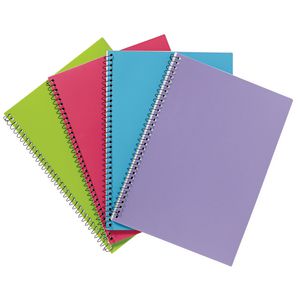 Keji A4 Spiral Polypropylene Notebook 120 Page