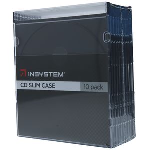 InSystem Slim CD Cases Black 10 Pack