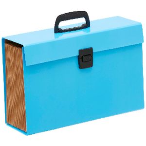 Keji Expanding File Foolscap 19 Pocket Blue