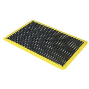 Mattek Ergo Tred Anti-Fatigue Mat Black with Yellow Border