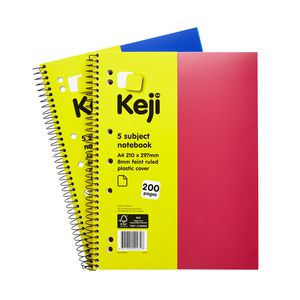 Keji 5 Subject PP Notebook 200 Page