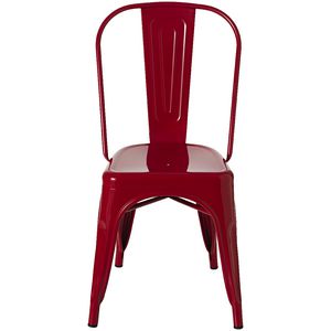 Steel Stacking Chair Rubin Red