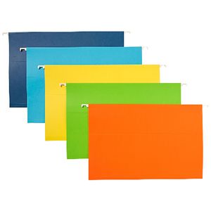 Keji Foolscap Suspension File Assorted Colours 20 Pack