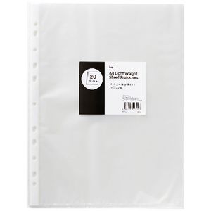 Keji Sheet Protector A4 Light Weight 20 Pack