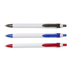 Keji Retractable Ballpoint Pens Assorted Colours 3 Pack