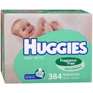 Huggies Fragrance Free Baby Wipes 384 Pack