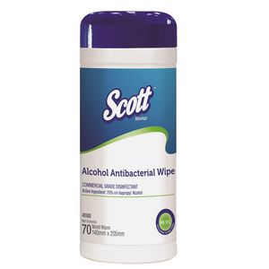 Scott Alcohol Antibacterial Wipes 12 Pack