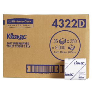 Kleenex Executive Soft Interleaved 2 Ply Toilet Paper 36 Pack