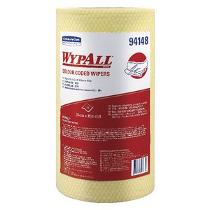 Wypall Colour Coded Regular Duty Wipers 45m 6 Pack Yellow
