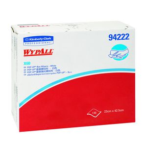 Wypall X60 Pop-up Box Wipers White 130 Pack