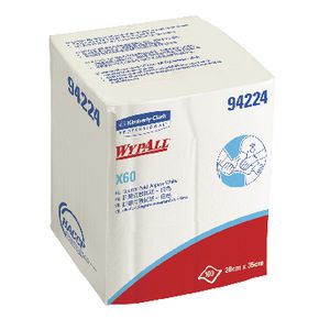 Wypall X60 Single Sheet Wipers White 100 Sheets