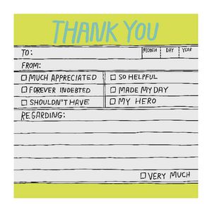 Knock Knock Sticky Notes Hand Lettered Thank You