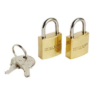 Korjo Brass Luggage Locks 20mm 2 Pack