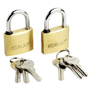 Korjo Brass Luggage Locks 40mm 2 Pack