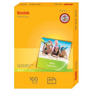 Kodak A4 Gloss Photo Paper 100 Pack