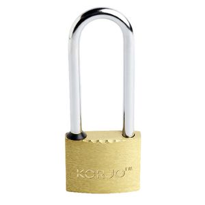 Korjo Brass Luggage Long Shackle Padlock 40mm