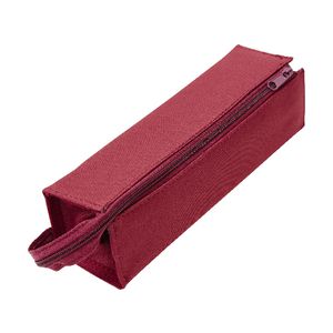 Kokuyo Single Zip 2 in 1 Pencil Case Tray Dark Red