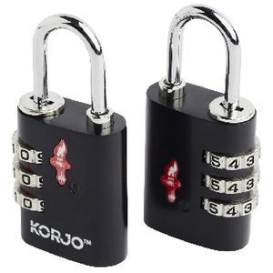 Korjo TSA 3 Dial Luggage Combination Lock 2 Pack