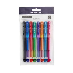 Kokuyo Color Tag Ballpoint Pens Assorted 8 Pack